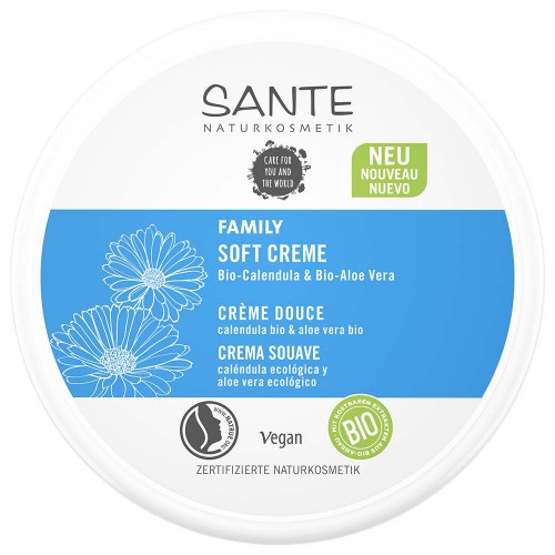 Sante Crema Morbida alla Calendula e Aloe Vera Bio 150 ml - Trattamento Idratante Unisex per Tutta la Famiglia