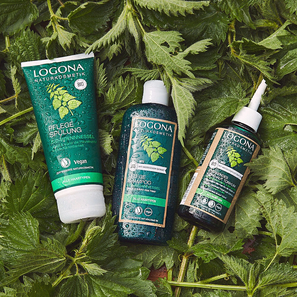 Logona Tonico Rinforzante per Cuoio Capelluto - 150 ml con Estratti di Ortica e Betulla Biologica