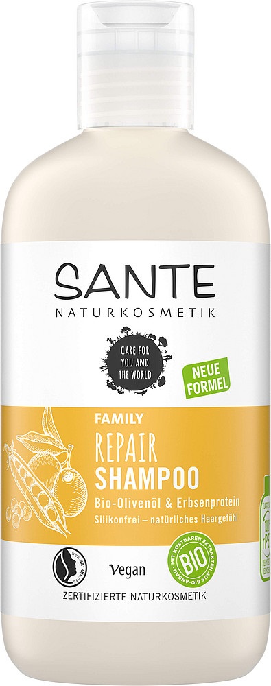 Sante Deep Repair Shampoo 250 ml - Riparazione Profonda per Capelli Secchi e Danneggiati con Squalano e Proteine