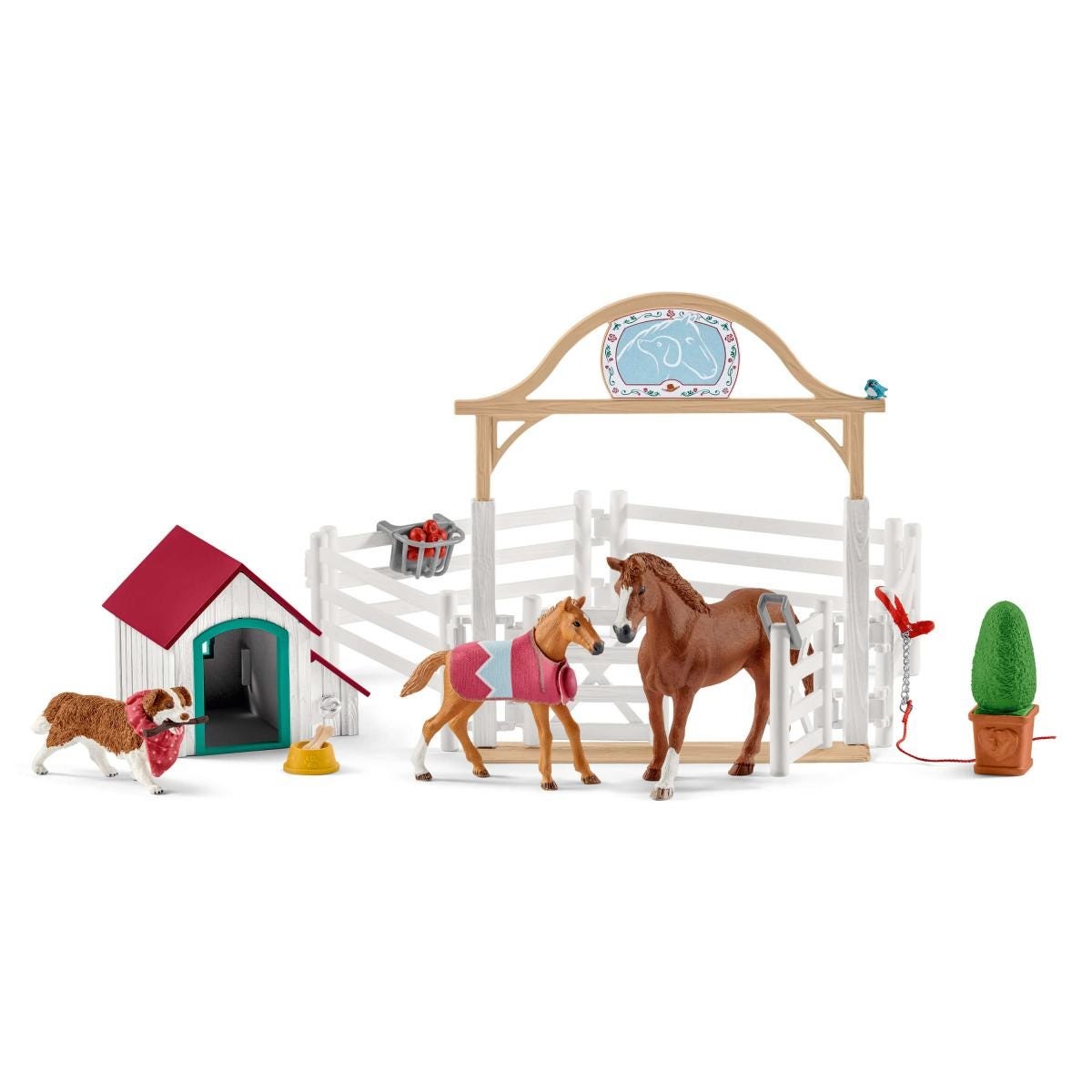 Schleich Horse Club 42458 Set da Gioco con Cavalli e Cagnolina Ruby