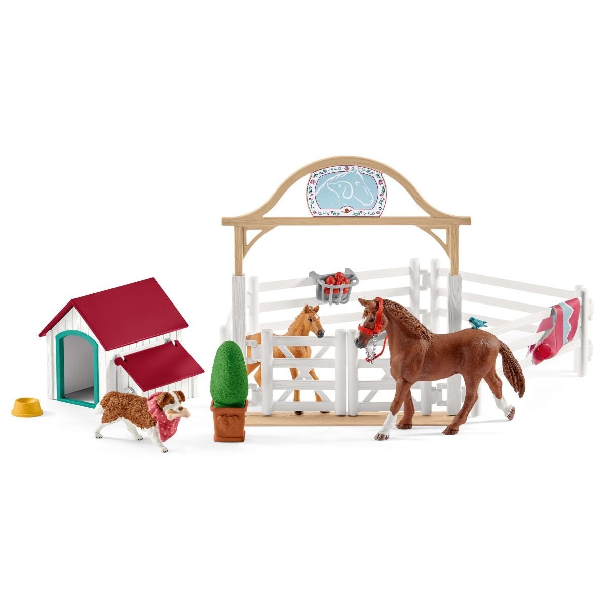 Schleich Horse Club 42458 Set da Gioco con Cavalli e Cagnolina Ruby