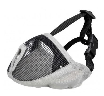 TRIXIE Museruola per Cani Razze con Muso Corto - Taglia S-M, in Poliestere con Cinturini Regolabili