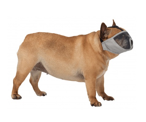 Trixie Museruola S-M per Cani a Pelo Corto in Poliestere - Razze con Muso Corto, Cinturini Regolabili