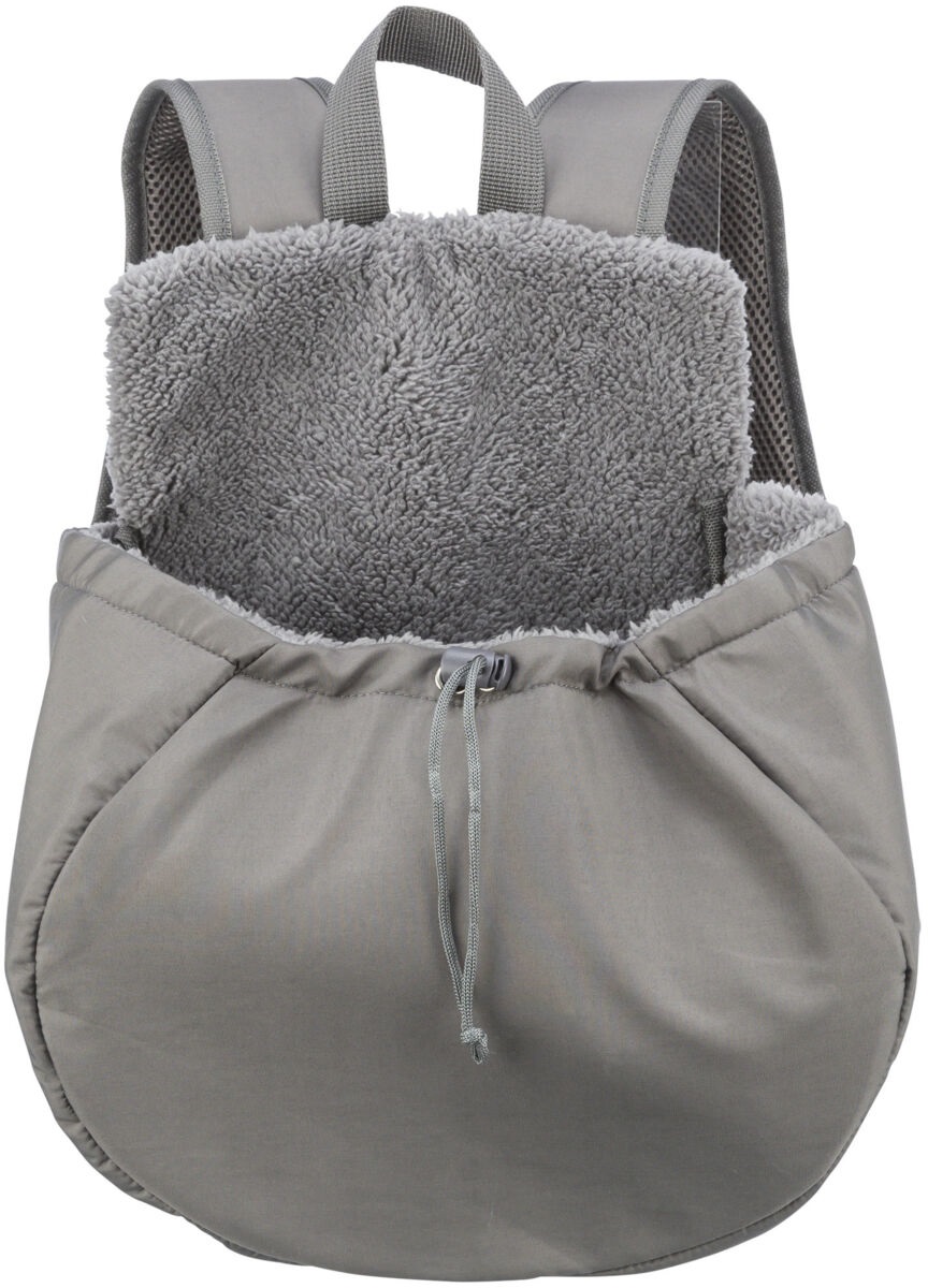 Trixie Borsa Trasportino Frontale Molly Grigia per Cani fino a 4 Kg con Cintura di Sicurezza e Leash Integrata