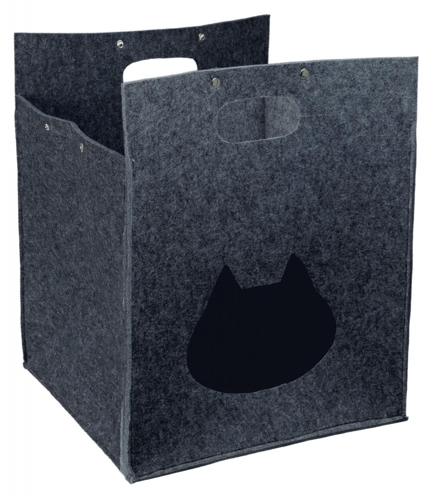 TRIXIE Isa - Grotta per Cani e Gatti, L 40 x L 40 x H 50 cm, Tavolino e Comodino con Cuscino