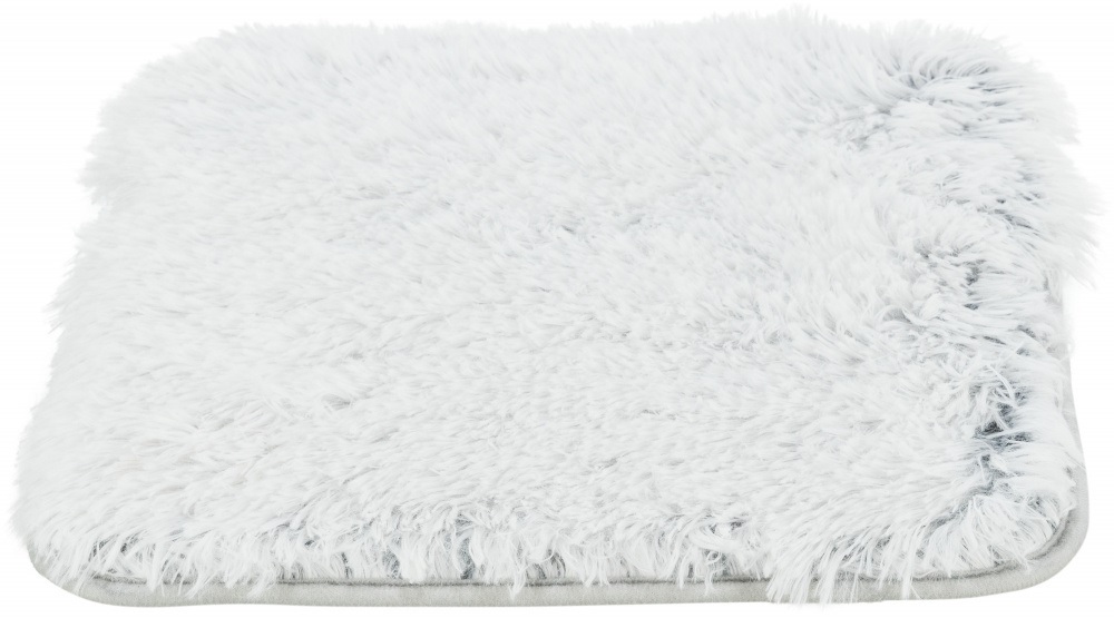 TRIXIE Materasso Harvey per ripiani, 33 × 38 cm, bianco-nero, coperta in peluche, fondo antiscivolo