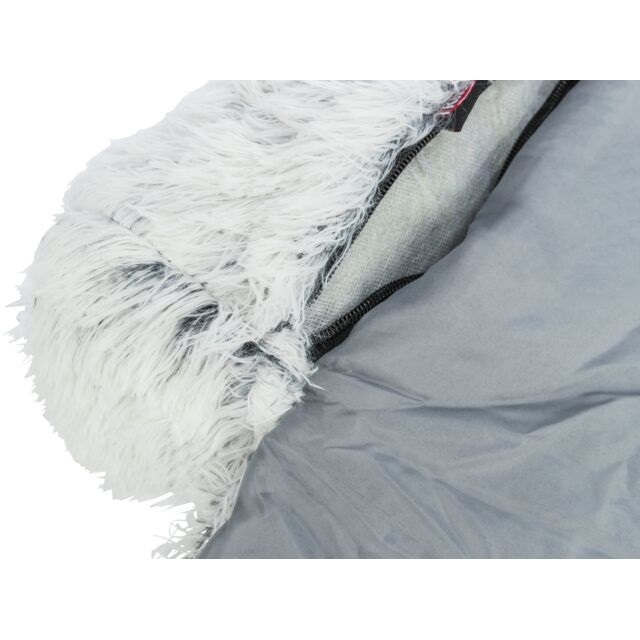 Trixie Harvey Divano Protettivo con Coperta in Peluche Lungo 90x90 cm - Bianco e Nero