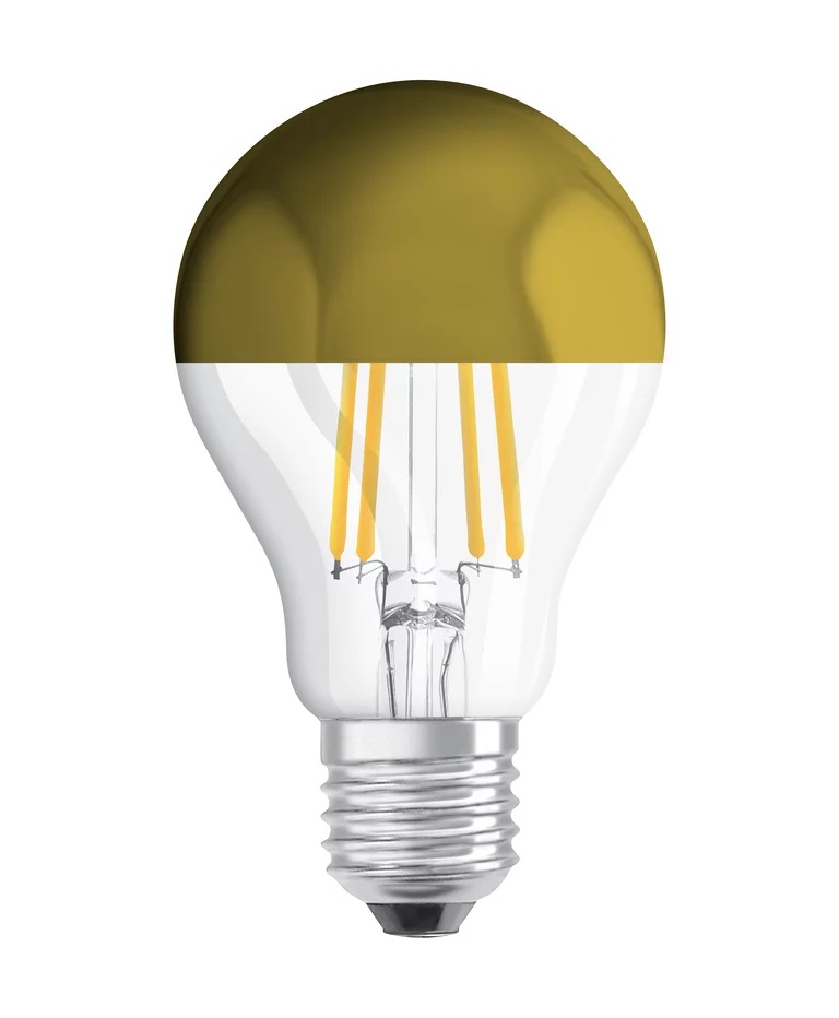 OSRAM LED Retrofit CLASSIC A Mirror Lampadina LED E27 7W Bianca Calda 2700K, Equivalente a 50W, Durata Fino a 15000 Ore