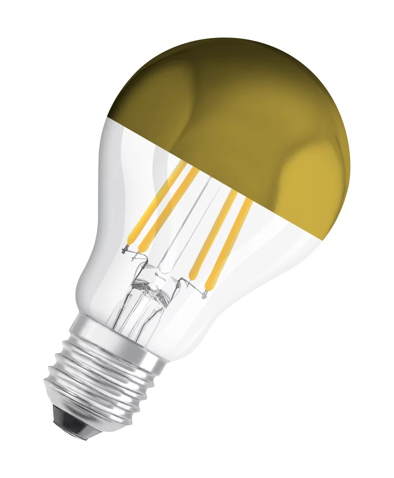OSRAM LED Retrofit CLASSIC A Mirror Lampadina LED E27 7W Bianca Calda 2700K, Equivalente a 50W, Durata Fino a 15000 Ore