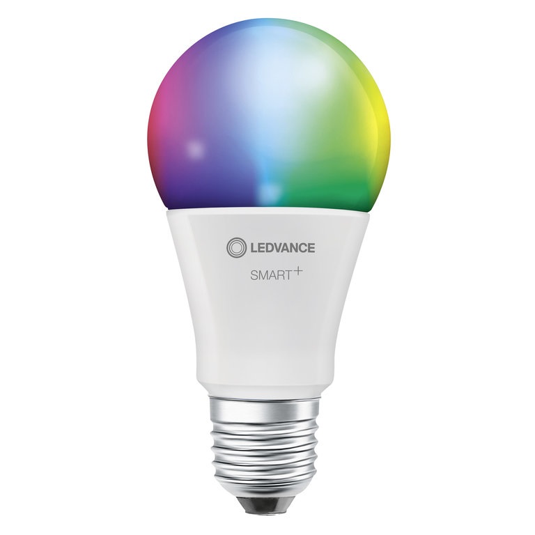 Ledvance SMART WiFi Classic Multicolour Lampadina LED E27 9,5 W RGBW 2700K-6500K con compatibilità Google Assistant e Amazon Alexa