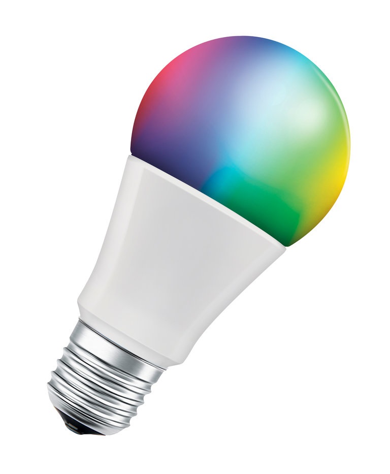 Ledvance SMART WiFi Classic Multicolour Lampadina LED E27 9,5 W RGBW 2700K-6500K con compatibilità Google Assistant e Amazon Alexa