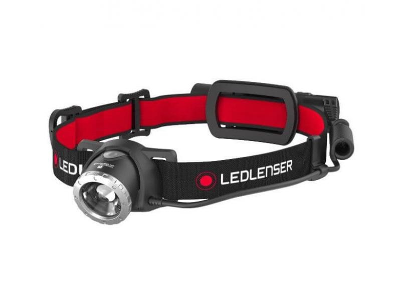 Ledlenser H8R Torcia Frontale LED Ricaricabile, 600 Lumen, Messa a Fuoco Regolabile, Autonomia Fino a 120 Ore, Luce Rossa Posteriore, Orientabile, Cavo di Ricarica USB