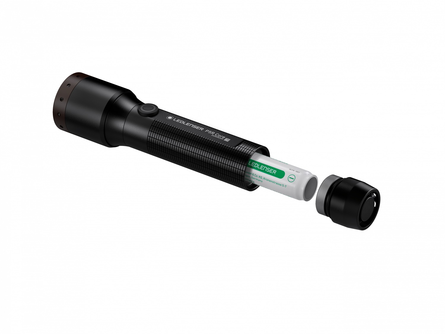 Ledlenser P5R Core Torcia a mano LED Ricaricabile 500 lumen, Compatta, Impermeabile IP68, Portata 250m