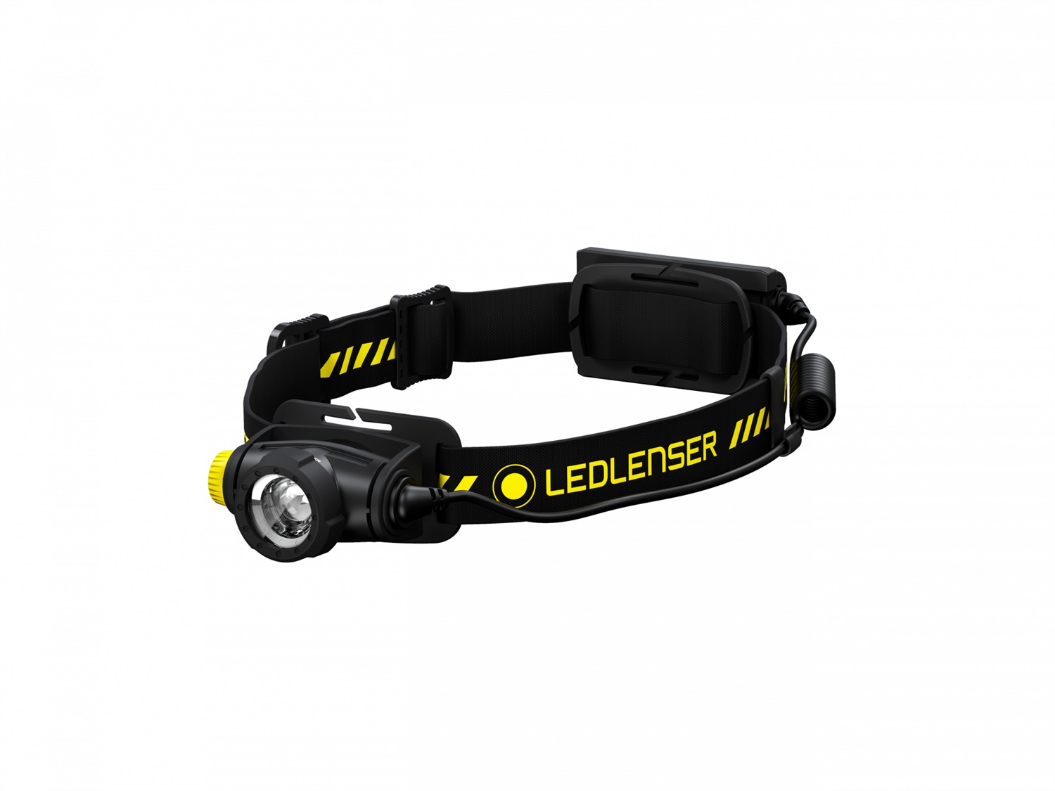 Ledlenser H5R Work Torcia Frontale LED Ricaricabile Impermeabile IP67, 500 Lumen, Nero/Giallo