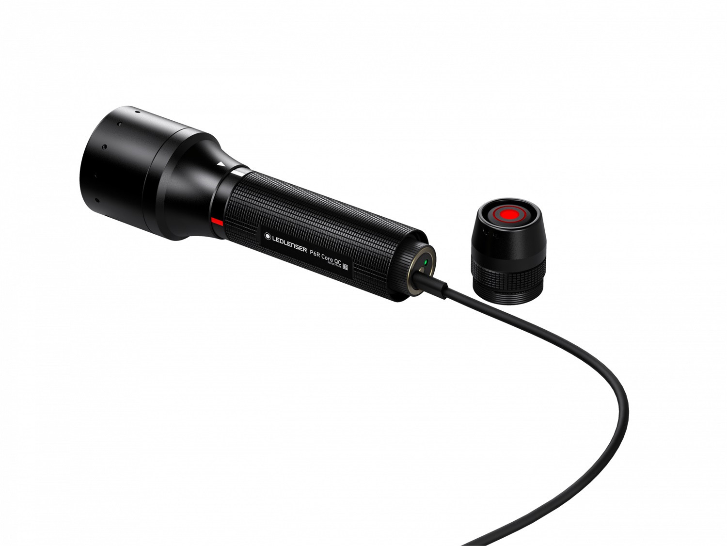 Ledlenser P6R Core QC - Torcia Tascabile LED Ricaricabile con 4 Colori, 270 Lumen e Portata di 335 metri