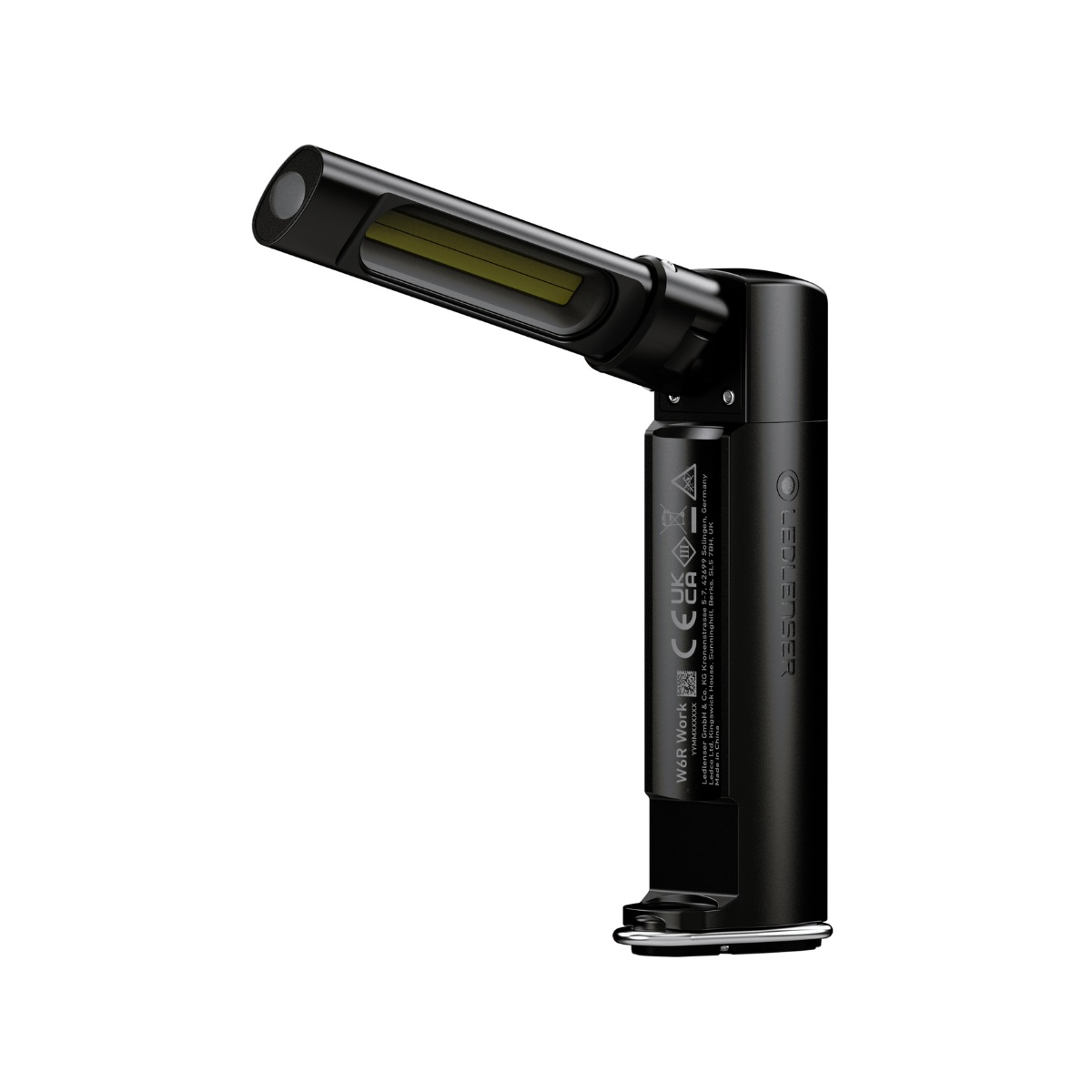 Ledlenser W7R Torcia da Lavoro Ricaricabile 600 Lumen con Luce UV, Pieghevole e Rotabile, Magnete e Gancio