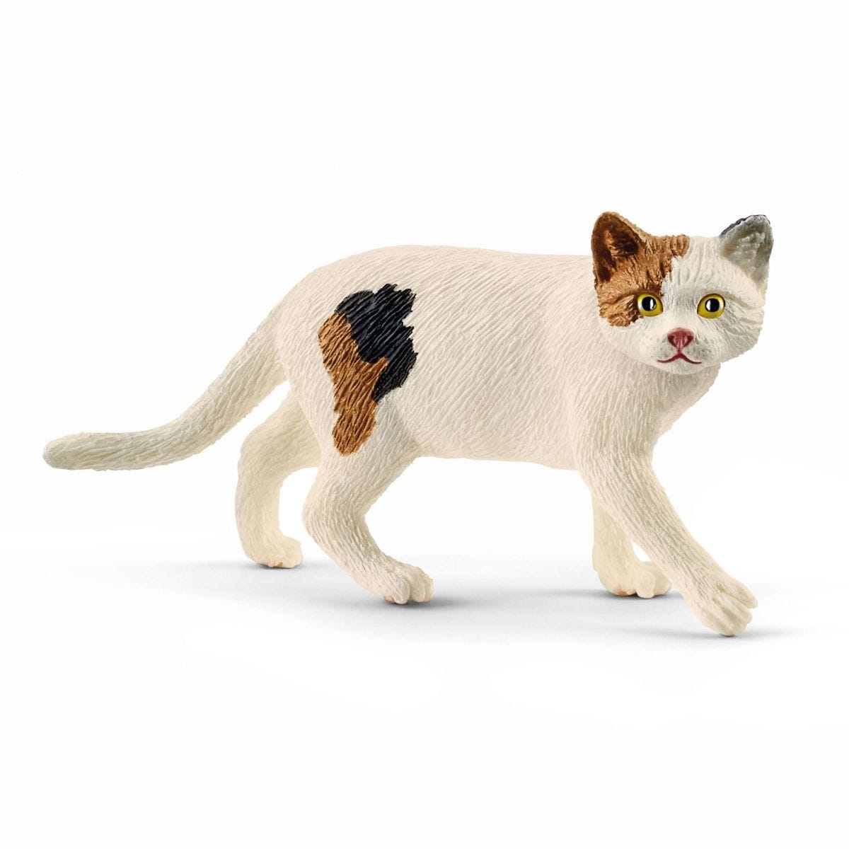 Schleich FARM WORLD 13894 Gatto Americano a Pelo Corto - Action Figure in Plastica Multicolore per Bambini dai 3 Anni
