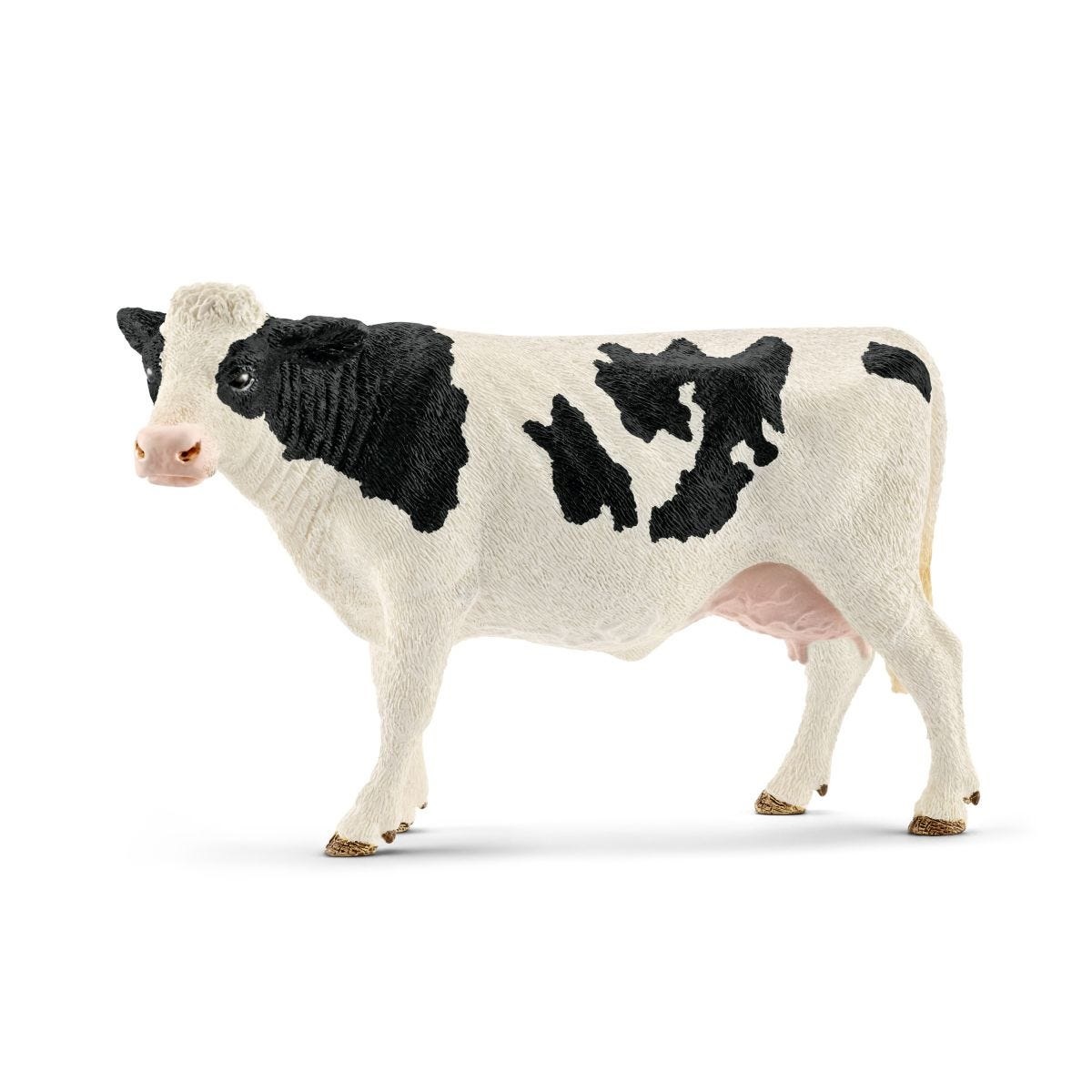 Schleich Mucca frisona di Macchie Nere 13797 - Figura in plastica, 13 x 6 x 8 cm, da 3 anni, dipinta a mano