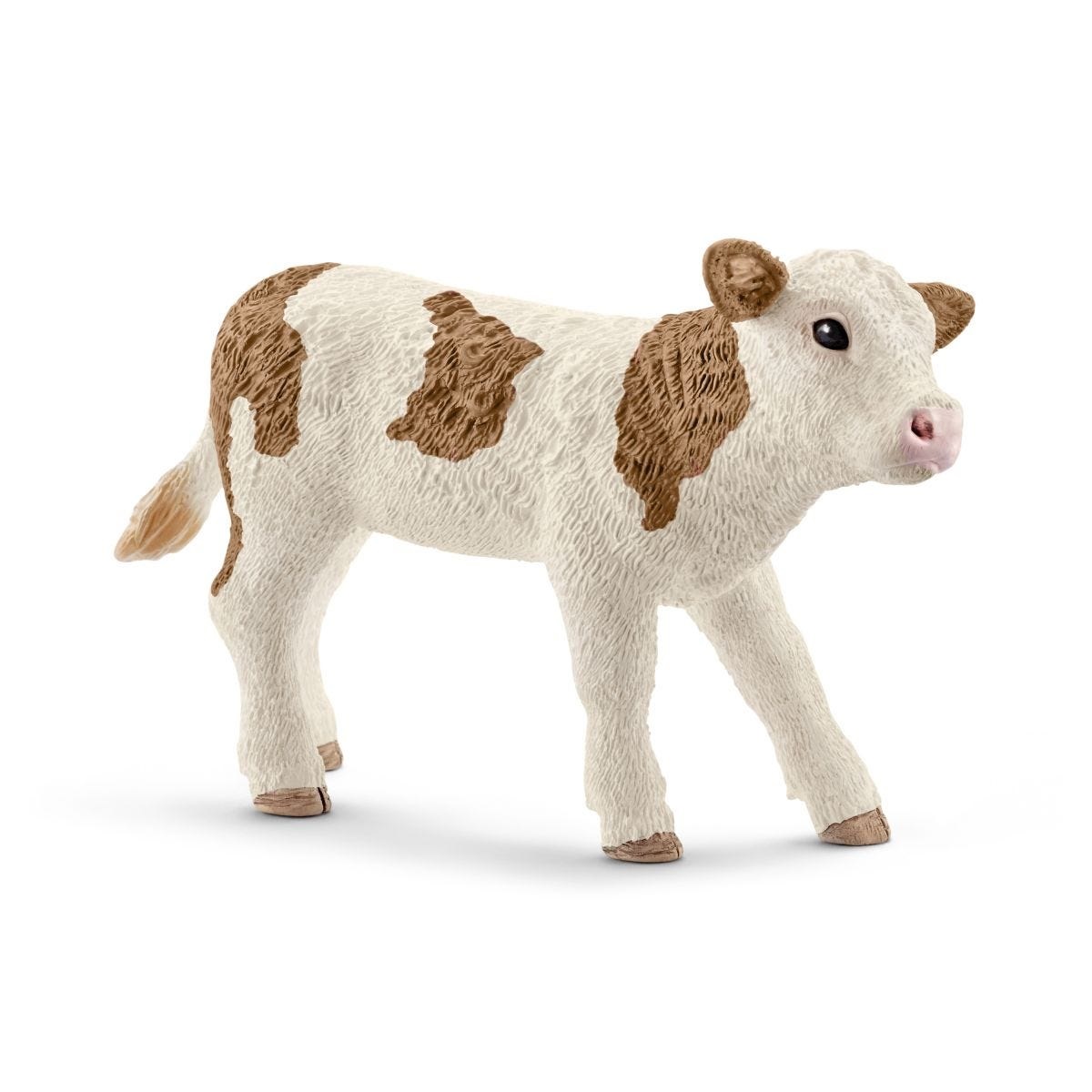 Schleich Farm World Vitello Pezzato Rosso - Action Figure Dipinta a Mano