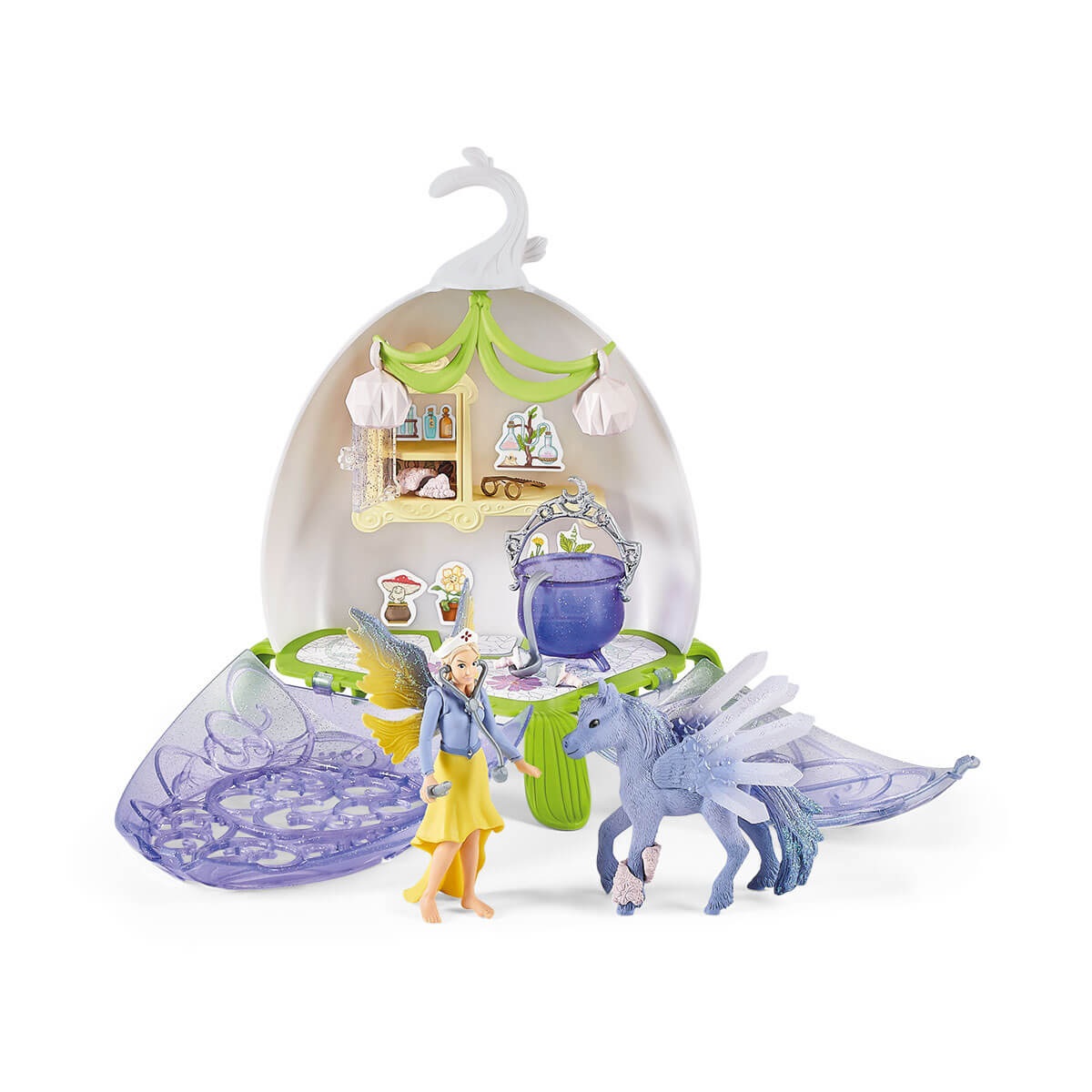 SCHLEICH Studio Veterinario degli Elfi con Elfo Sera e Accessori Magici