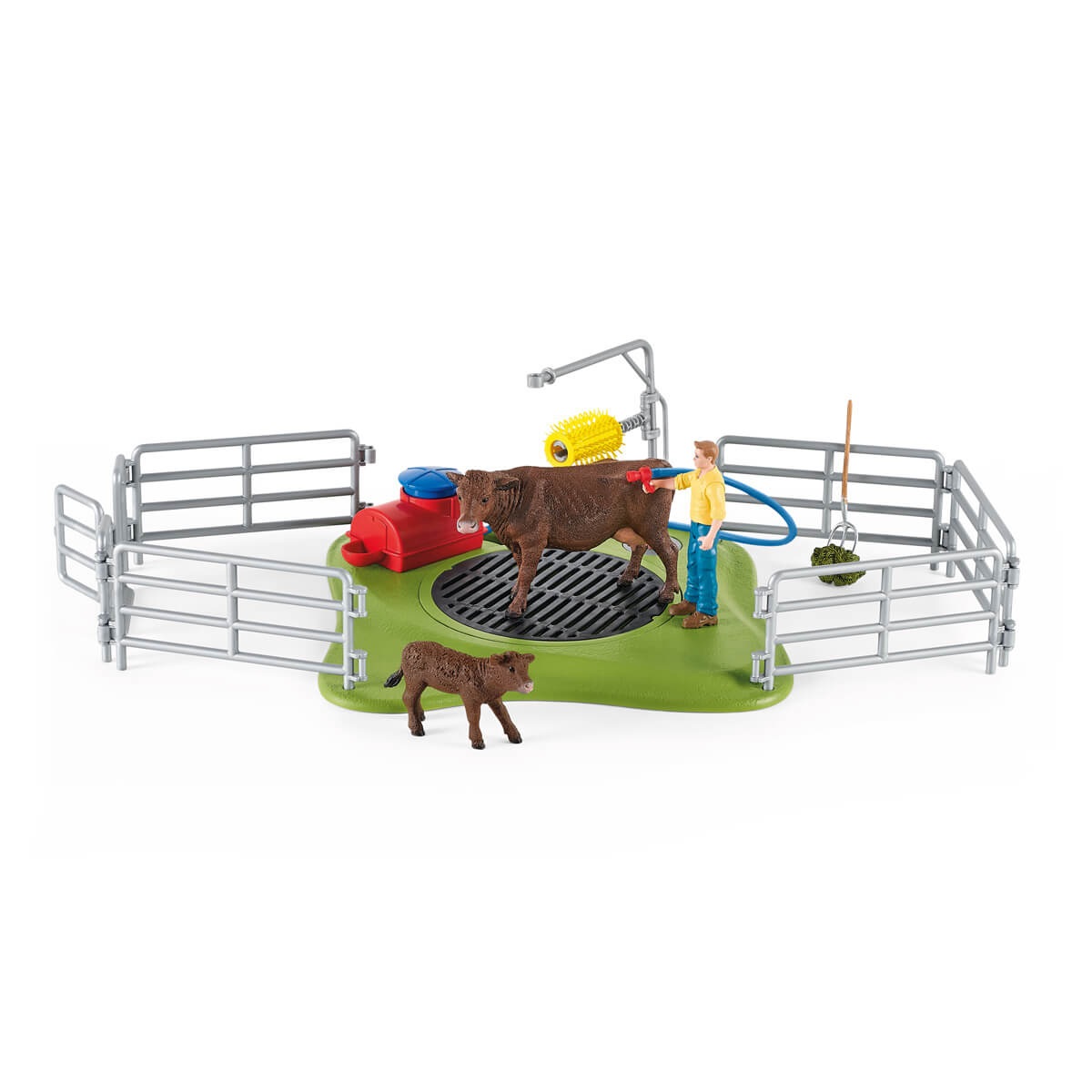 Schleich Farm World 42529 Set da Gioco Zona Lavaggio con Mucche