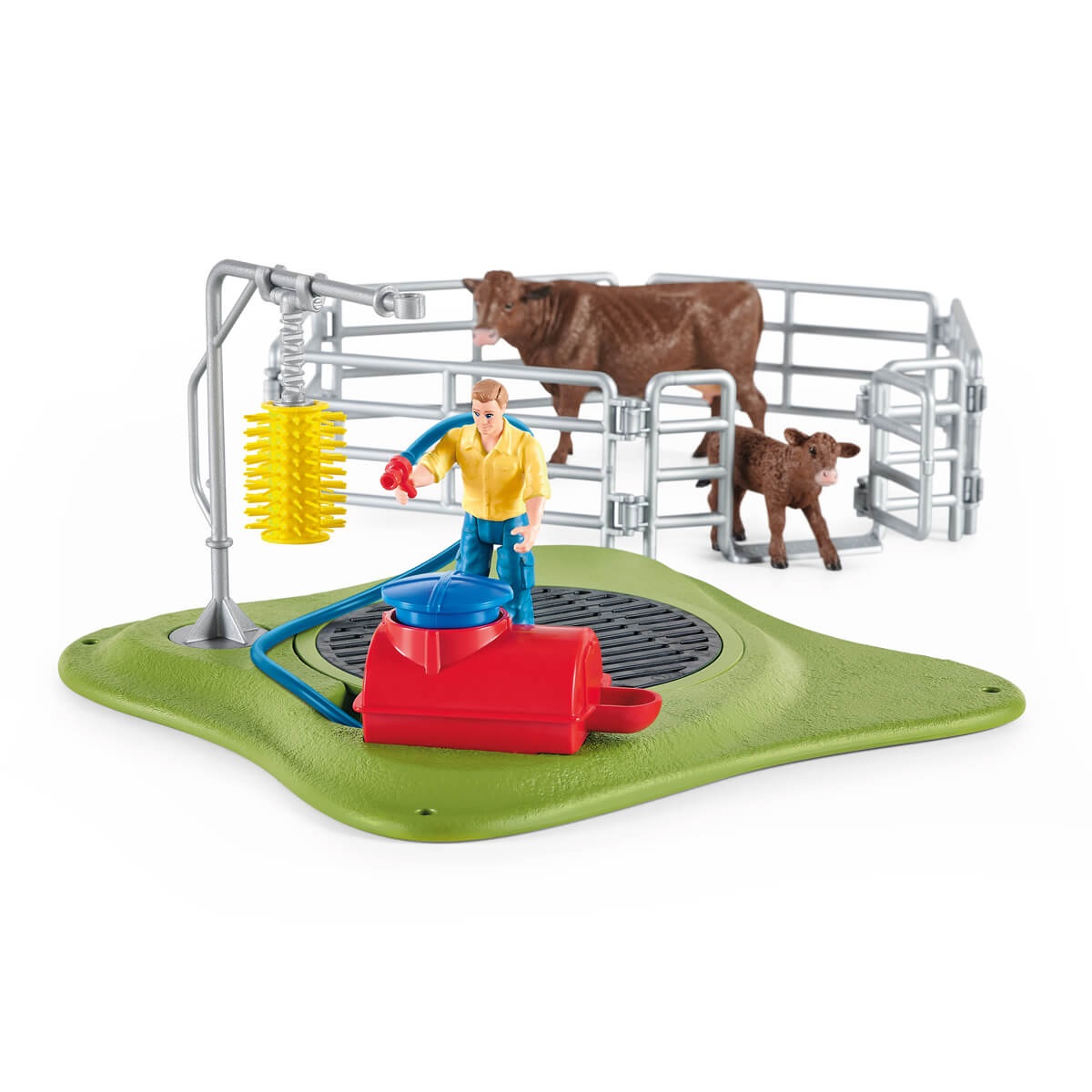 Schleich Farm World 42529 Set da Gioco Zona Lavaggio con Mucche