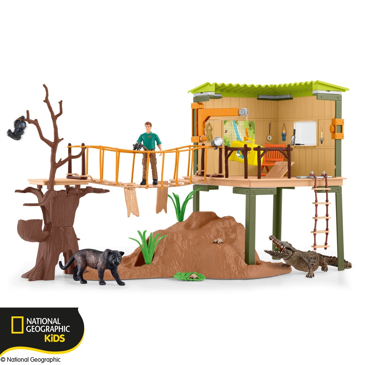 Schleich 42507 Stazione di Avventura Wild Life con Ranger - Dimensioni 10 x 40 x 35 cm