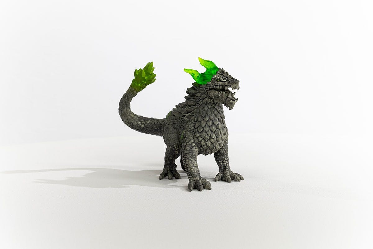 Schleich Drago di Pietra 70149 - Eldrador Creatures, figura dettagliata con mascella mobile, per bambini dai 7 anni