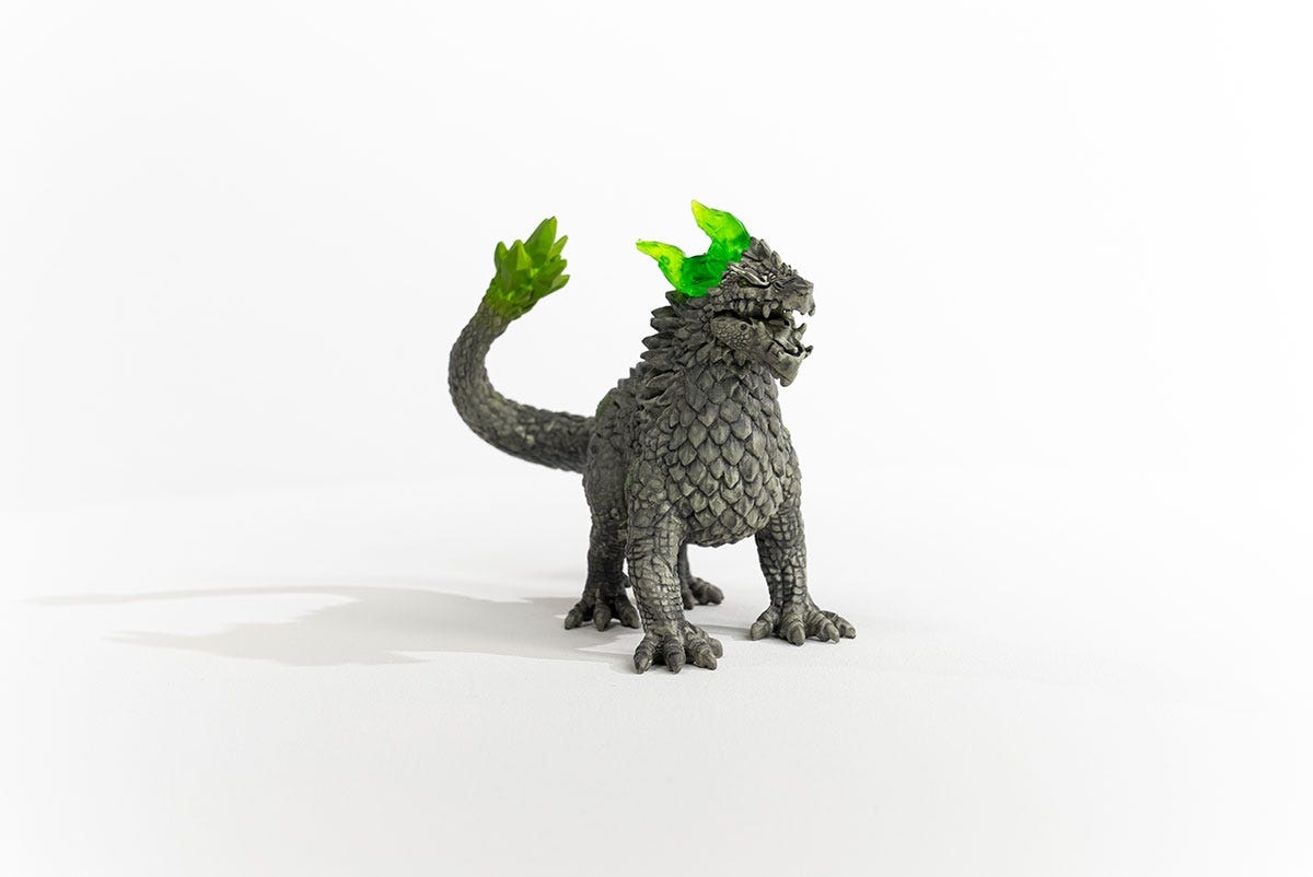 Schleich Drago di Pietra 70149 - Eldrador Creatures, figura dettagliata con mascella mobile, per bambini dai 7 anni