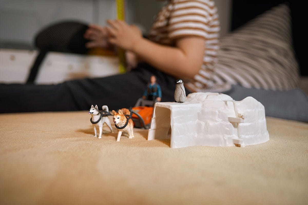 SCHLEICH Spedizione Antartide - Playset Wild Life con Ranger Tom, Slitta e Igloo, 19 Pezzi per Bambini da 3 Anni