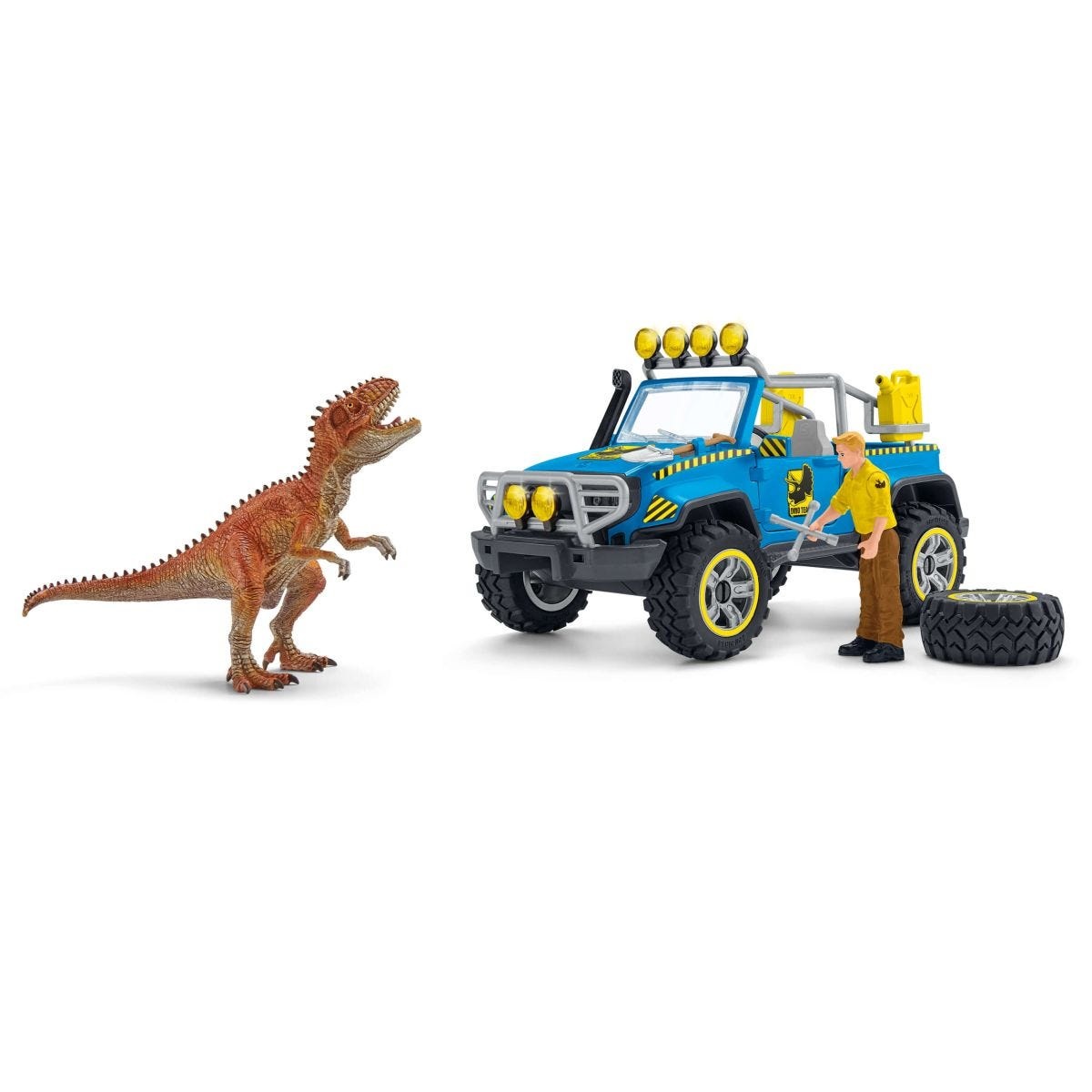 Schleich Veicolo 4x4 con Dinosauro - Playset per Bambini da 4 a 12 Anni - Modello 41464