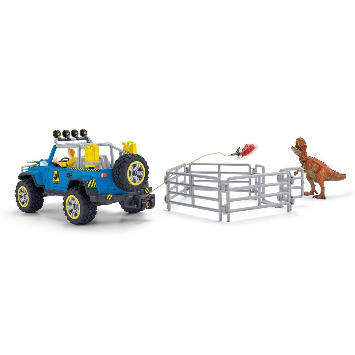 Schleich Veicolo 4x4 con Dinosauro - Playset per Bambini da 4 a 12 Anni - Modello 41464