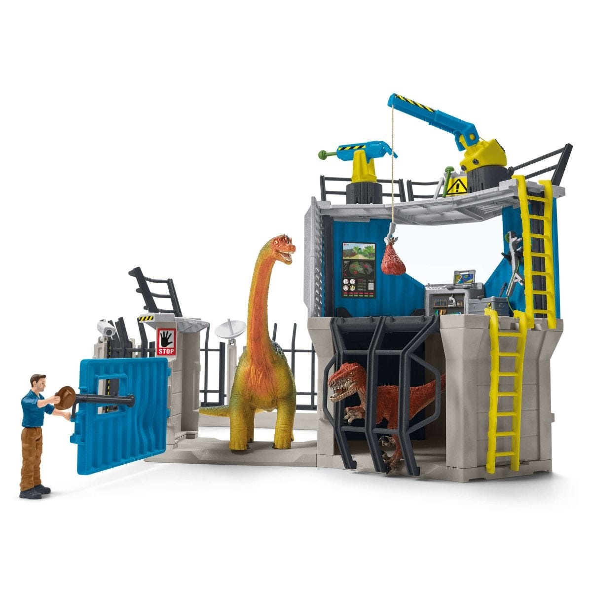 Schleich Grande Stazione di Ricerca di Dinosauri 41462 - Playset da 72 pezzi per bambini da 5 anni