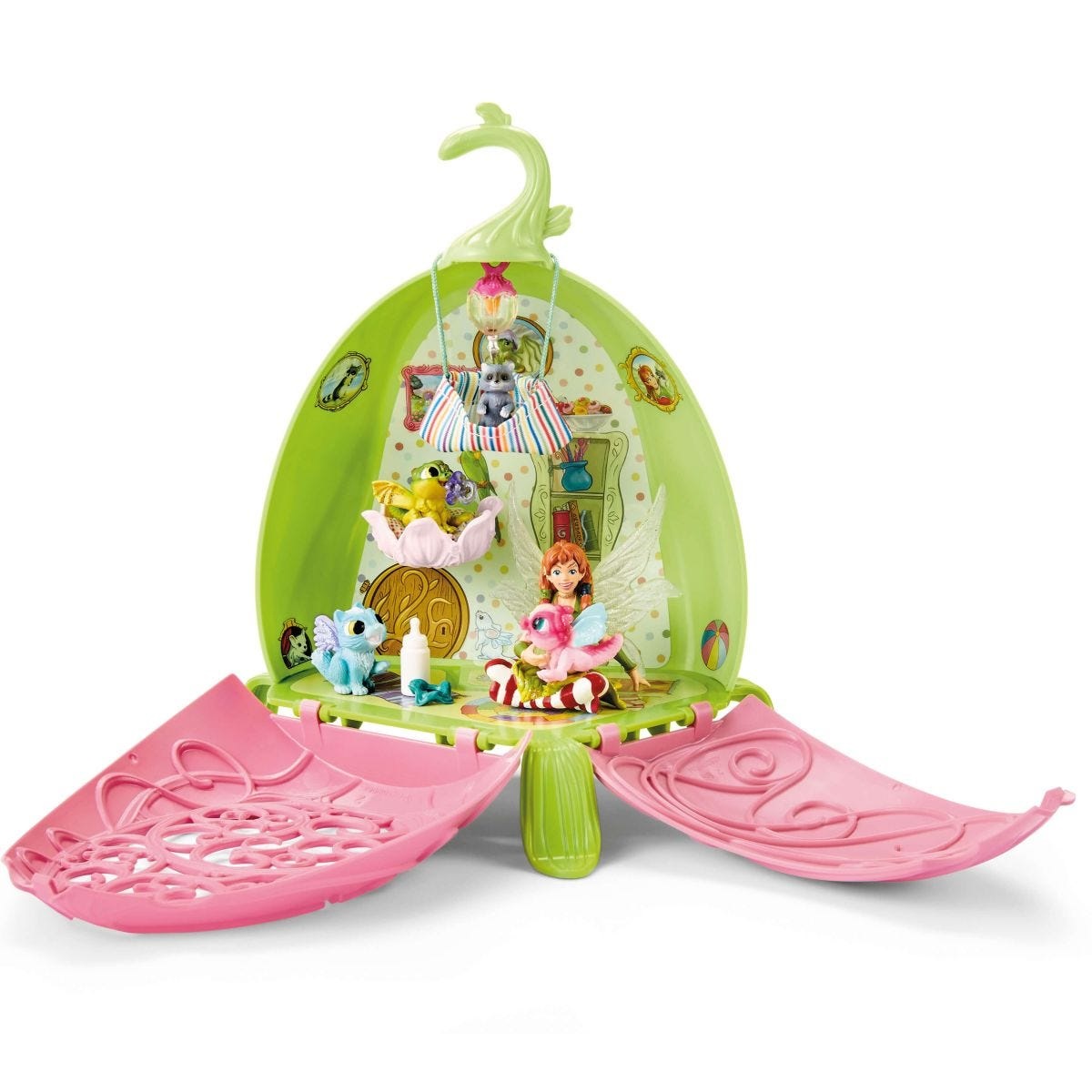 Schleich BAYALA 42520 Set da Gioco - Marween e il Giardino d'Infanzia con Procione e Gattino Alato
