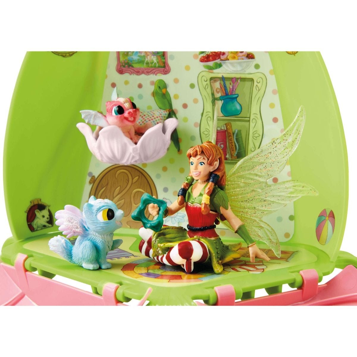 Schleich BAYALA 42520 Set da Gioco - Marween e il Giardino d'Infanzia con Procione e Gattino Alato