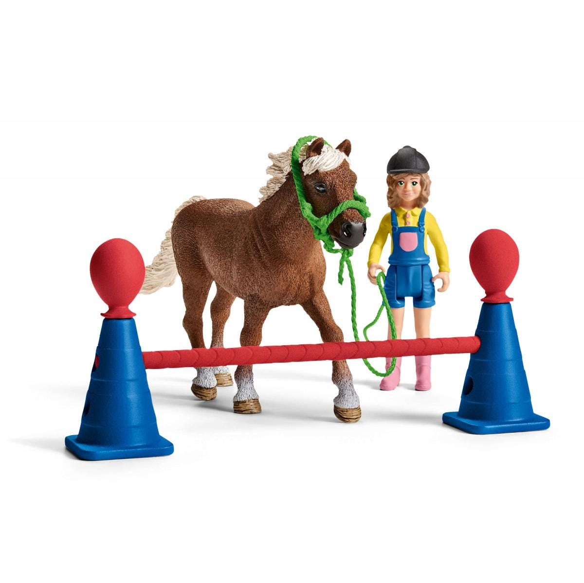 Schleich 42481 Set da Gioco Farm World con Percorso Agility per Pony - 41 Pezzi, Include 2 Pony e Bambina Articolata, Giocattolo per Bambini dai 3 Anni