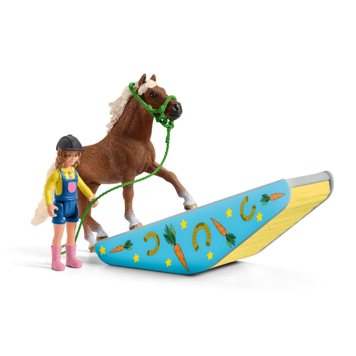 Schleich 42481 Set da Gioco Farm World con Percorso Agility per Pony - 41 Pezzi, Include 2 Pony e Bambina Articolata, Giocattolo per Bambini dai 3 Anni