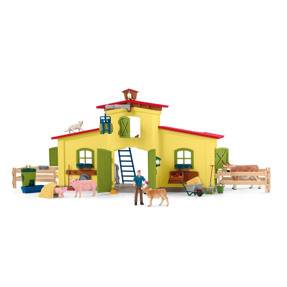 Schleich 42605 Grande Stalla con Animali e Accessori - Playset da 64 Pezzi per Bambini dai 3 Anni