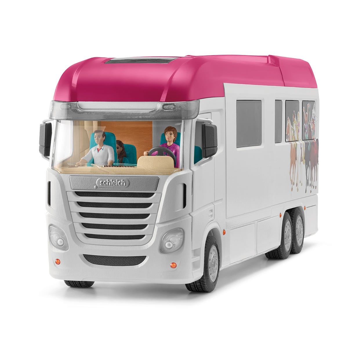 Schleich Camper di Trasporto per Cavalli 42619 - Playset Horse Club, Colore Nero, 97 Pezzi, Età 5