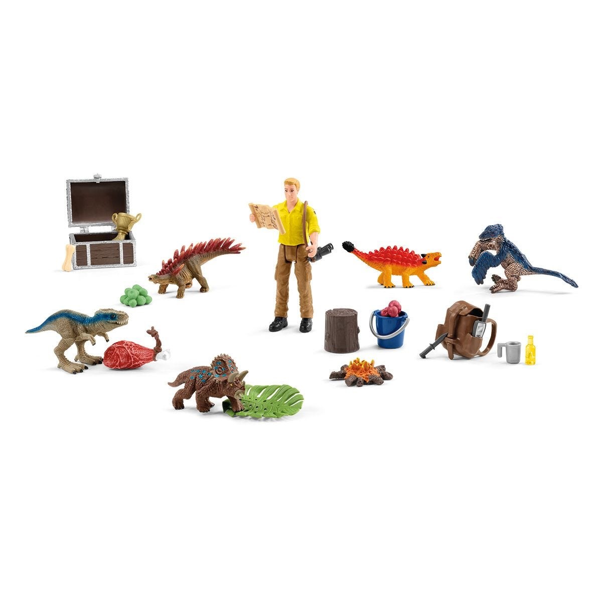 Schleich 98984 Calendario dell'Avvento Dinosauri 2023 - Playset con 24 pezzi per bambini da 5 anni