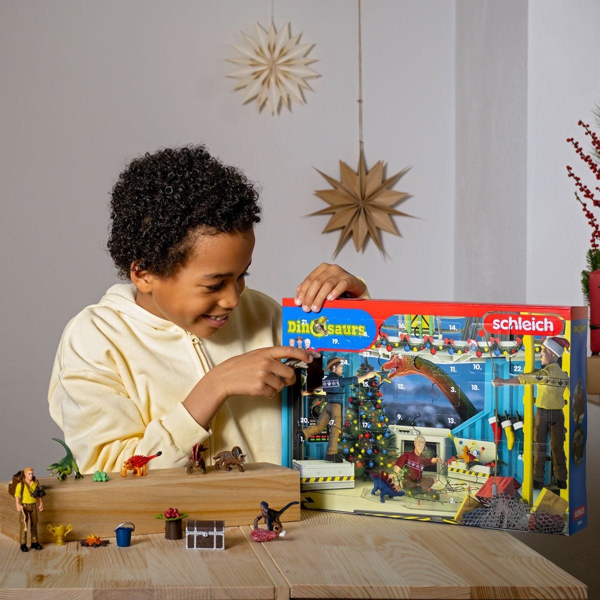 Schleich 98984 Calendario dell'Avvento Dinosauri 2023 - Playset con 24 pezzi per bambini da 5 anni