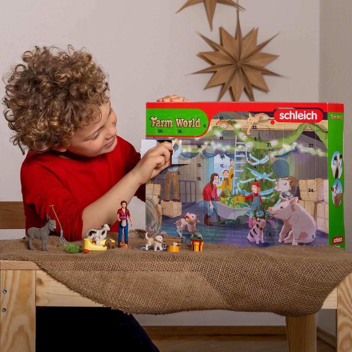 Schleich 98983 Calendario dell'Avvento Farm World 2023 - Playset con 24 pezzi per bambini da 3 anni