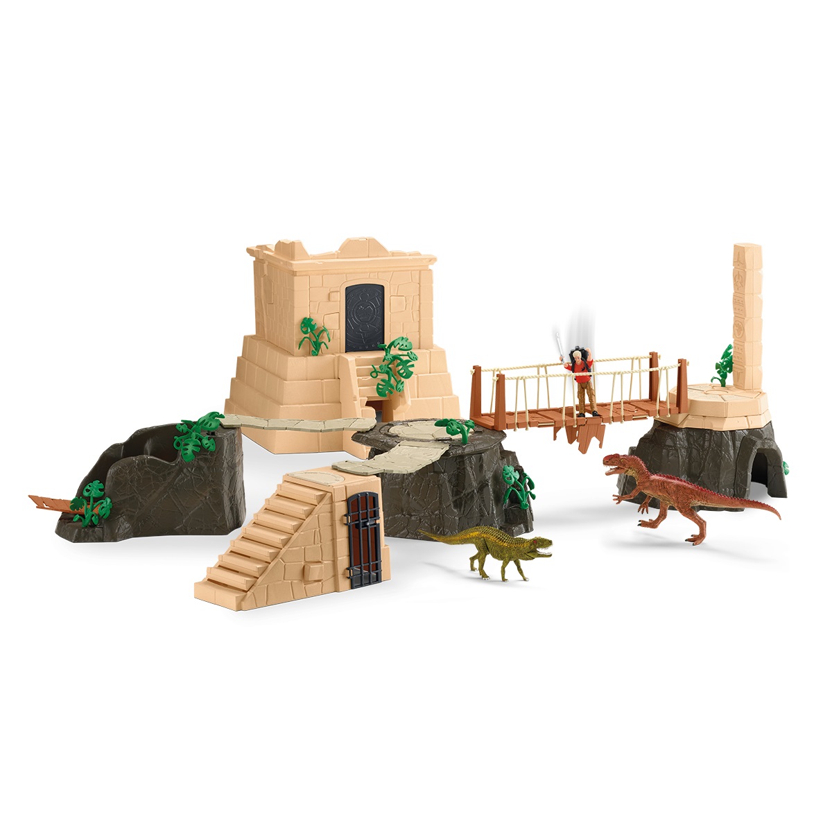 Schleich 42656 Mega Set Conquista del Tempio del Dinosauro - Playset da 169 pezzi per bambini dai 5 anni