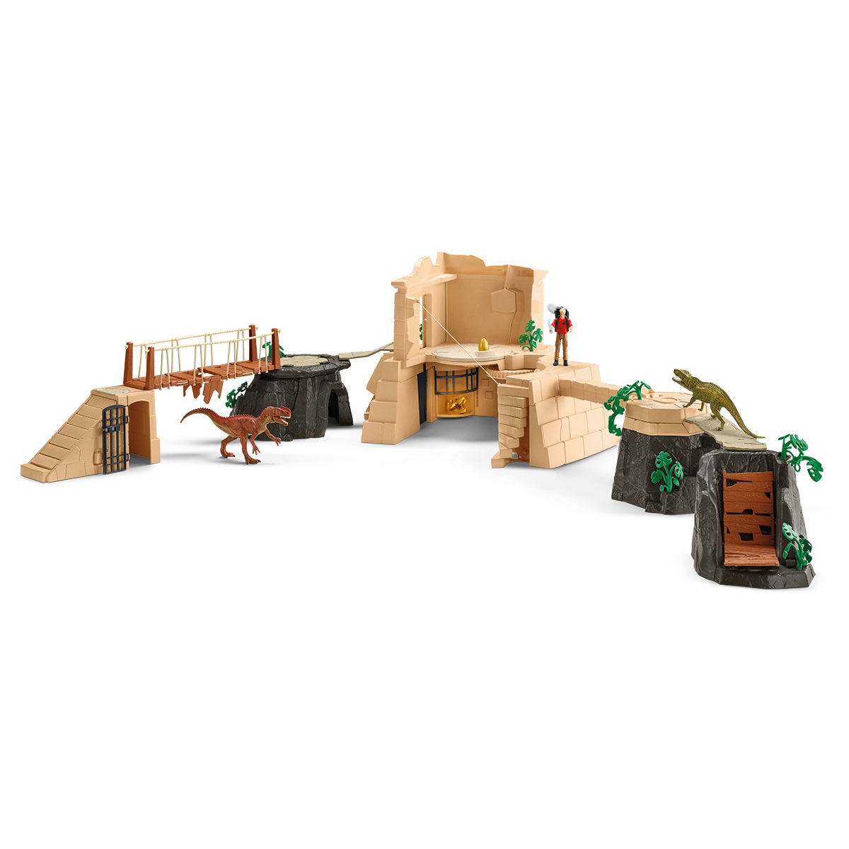 Schleich 42656 Mega Set Conquista del Tempio del Dinosauro - Playset da 169 pezzi per bambini dai 5 anni