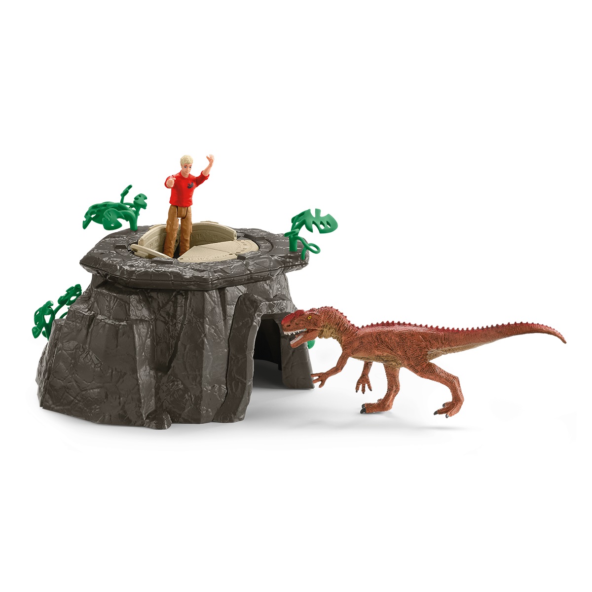 Schleich 42656 Mega Set Conquista del Tempio del Dinosauro - Playset da 169 pezzi per bambini dai 5 anni