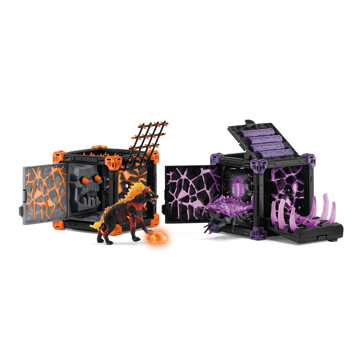 Schleich 42673 BattleCave Arena: Lava vs. Ombra - Playset ELDRADOR CREATURES, 61 pezzi, da 7 anni