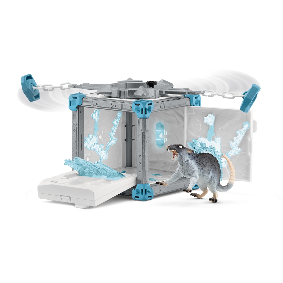 Schleich 42676 Eldrador Creatures BattleCave Ratto dei Ghiacci - Playset da 40 pezzi, per bambini da 7 anni