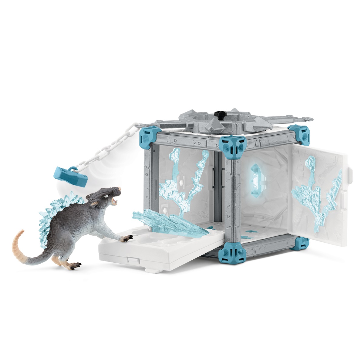 Schleich 42676 Eldrador Creatures BattleCave Ratto dei Ghiacci - Playset da 40 pezzi, per bambini da 7 anni