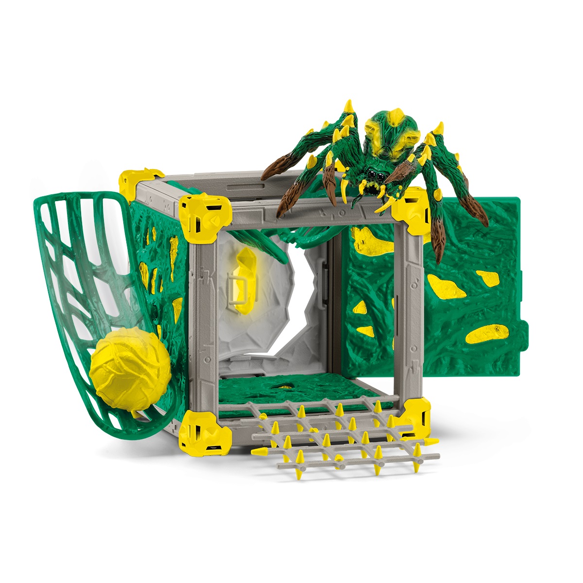 Schleich 42678 BattleCave Tarantola della Giungla - Playset da 28 pezzi per bambini da 7 anni, ELDRADOR CREATURES