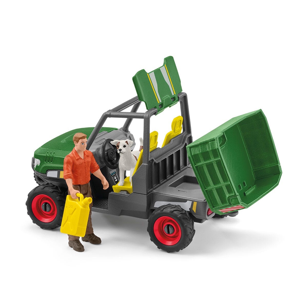 Schleich 42659 Farm World - Playset Lavoro nei Boschi con Veicolo 4x4, Motosega e 49 Pezzi, da 3 Anni
